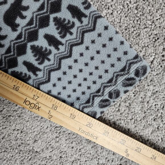 Chubbies Fleece Jacket Mens Large Gray 1/4 Zip Nordic Fair Isle Pullover - Picture 8 of 8